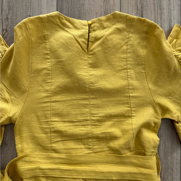 Storets Yellow Dress with Ruffle Sleeves - Picture 3 of 6